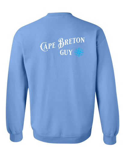 Cape Breton Guy blue Left Chest and Back Crewneck Sweatshirt