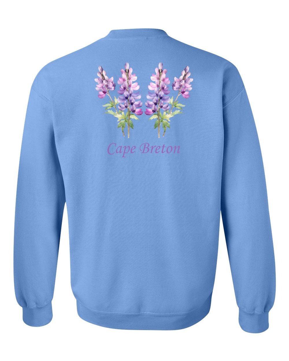 Cape Breton Lupin Left Chest and Back Crewneck Sweatshirt