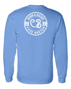 Born & Raised CB Left Chest and Back Long Sleeve Tee - Unisex