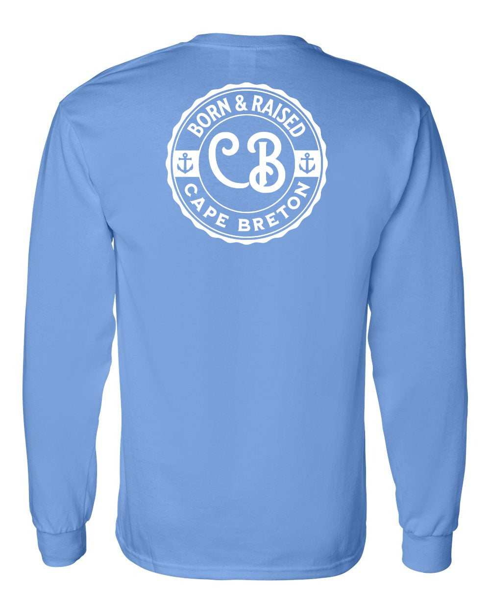 Born & Raised CB Left Chest and Back Long Sleeve Tee - Unisex