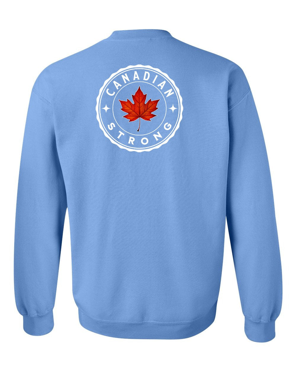 Canadian Strong Leaf Left Chest and Back Crewneck Sweatshirt - Gildan Canada (sewn Internationally) - Unisex