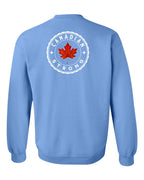 Canadian Strong Leaf Left Chest and Back Crewneck Sweatshirt - Gildan Canada (sewn Internationally) - Unisex