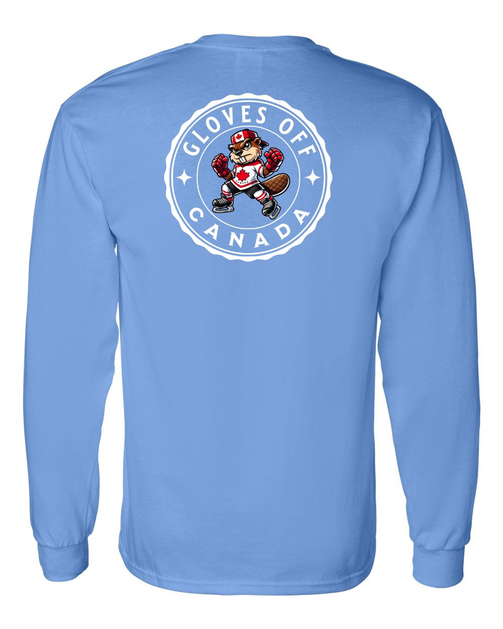 Gloves Off Beaver Left Chest and Back Long Sleeve - Gildan Canada (sewn Internationally) - Unisex