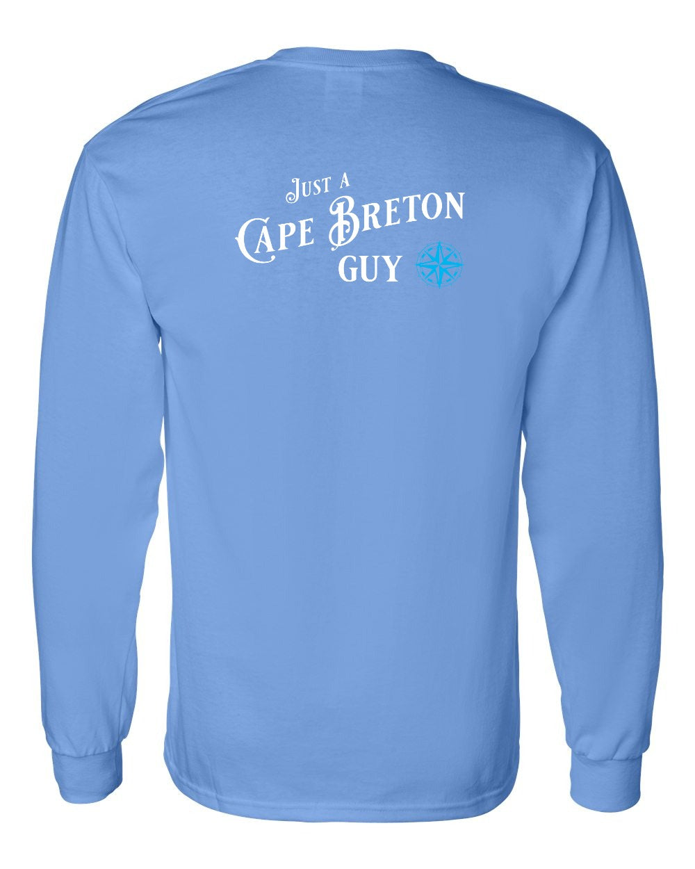 Just a CB Guy Blue Left Chest and Back Long Sleeve Tee - Unisex