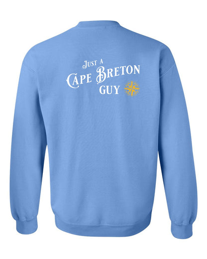 Just a Cape Breton Guy yellow Left Chest and Back Crewneck Sweatshirt