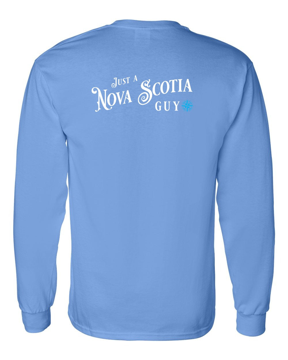 Just a Nova Scotia Guy blue Left Chest and Back Long Sleeve Tee