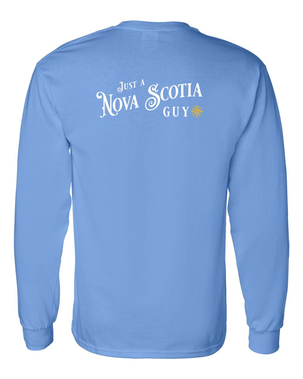 Just a NS Guy Yellow Compass Left Chest and Back Long Sleeve Tee - Unisex