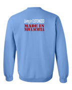 Living in Custom Made in NS Left Chest and Back Crewneck Sweatshirt - Unisex