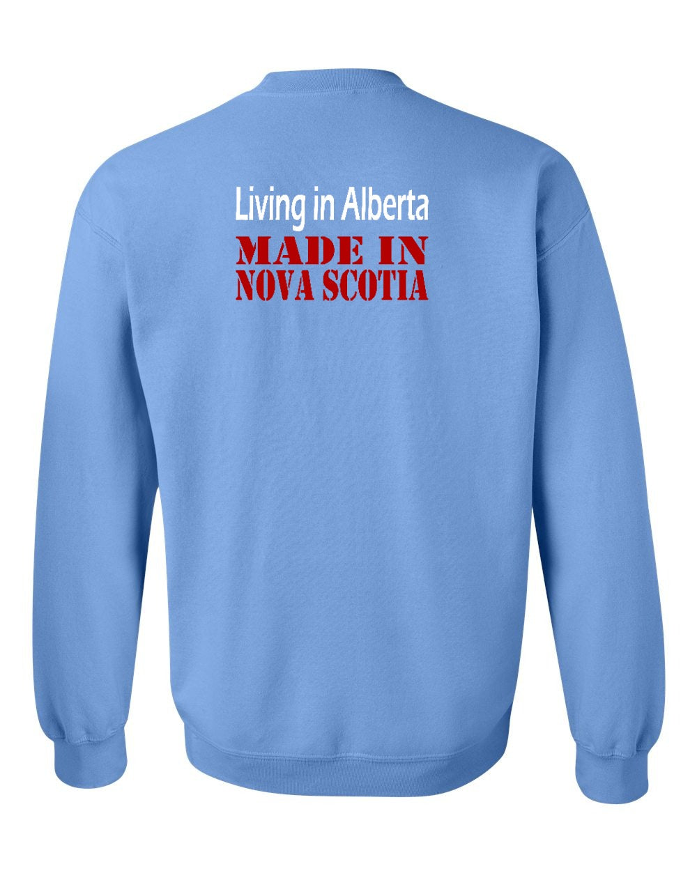 Living Alberta Made in Nova Scotia Left Chest and Back crew-neck