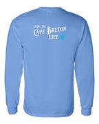 Living the CB Life blue Left Chest and Back Long Sleeve Tee - Unisex