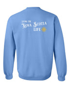 Living the NS Life yellow Left Chest and Back Crewneck Sweatshirt - Unisex
