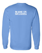 Made In NS ( White Lettering) Left Chest and Back Long Sleeve Tee - Unisex
