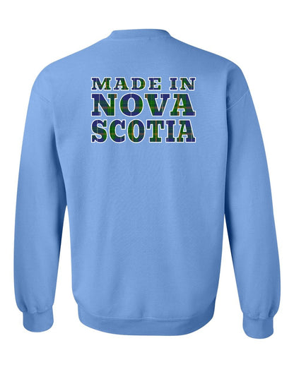 Made In Nova Scotia ( Tartan Lettering) Left Chest and Back crew-neck
