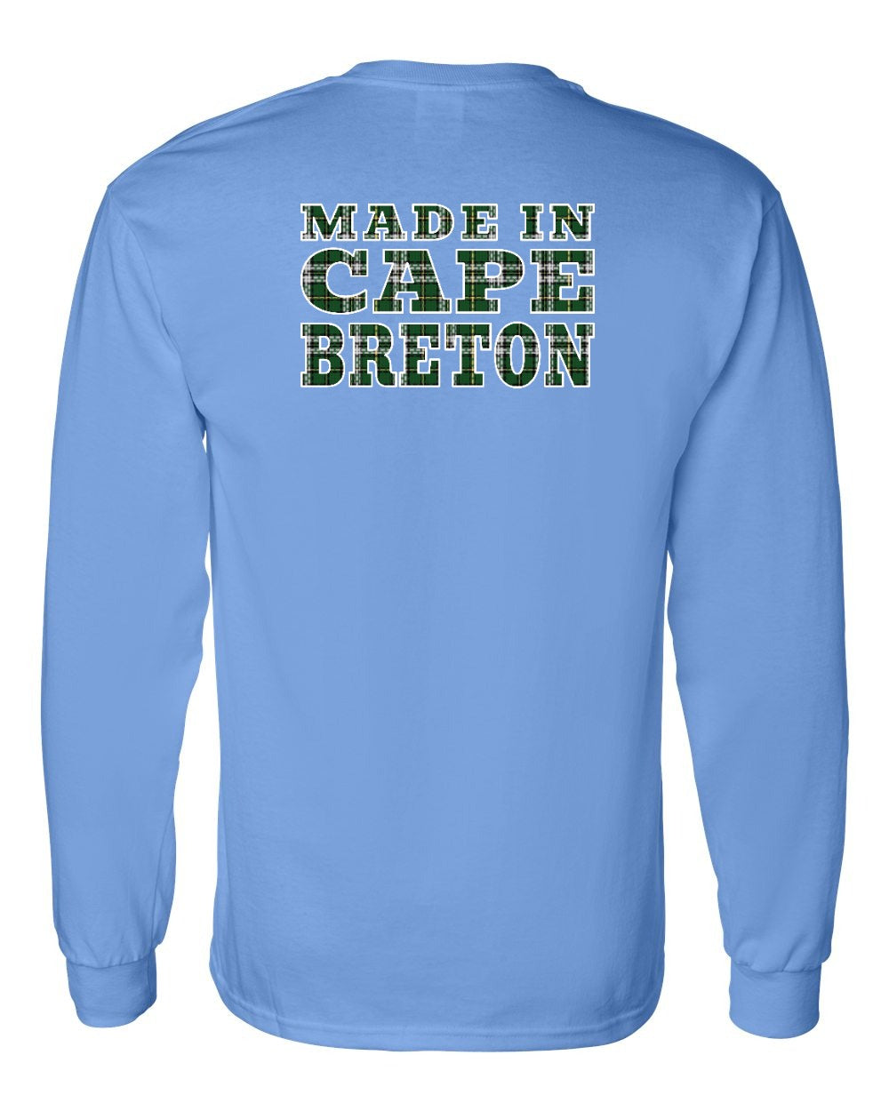 Made In Cape Breton Tartan Left Chest and Back Long Sleeve Tee