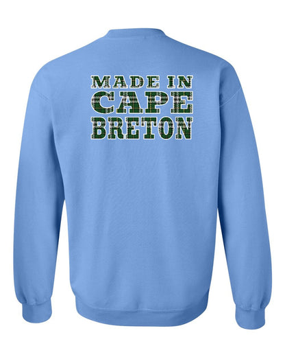 Made In Cape Breton Tartan Left Chest and Back Crewneck Sweatshirt