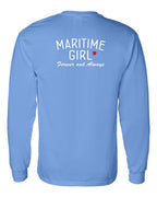 Maritime Girl Forever and Always Left Chest & Back Long Sleeve Tee - Unisex