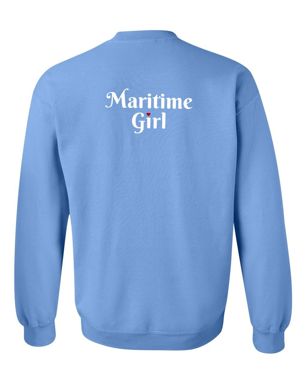 Maritime Girl Heart Dot Left Chest & Back Crewneck Sweatshirt - Unisex