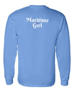 Maritime Girl Heart Dot Left Chest & Back Long Sleeve Tee - Unisex