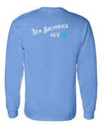NB Guy Blue Left Chest and Back Long Sleeve Tee - Unisex