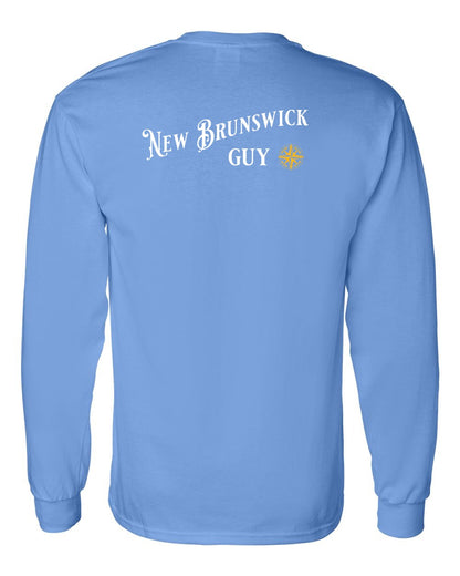 New Brunswick Guy yellow Left Chest and Back Long Sleeve Tee