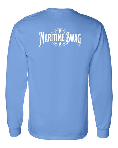 Maritime Swag Logo Left Chest and Back Long Sleeve Tee