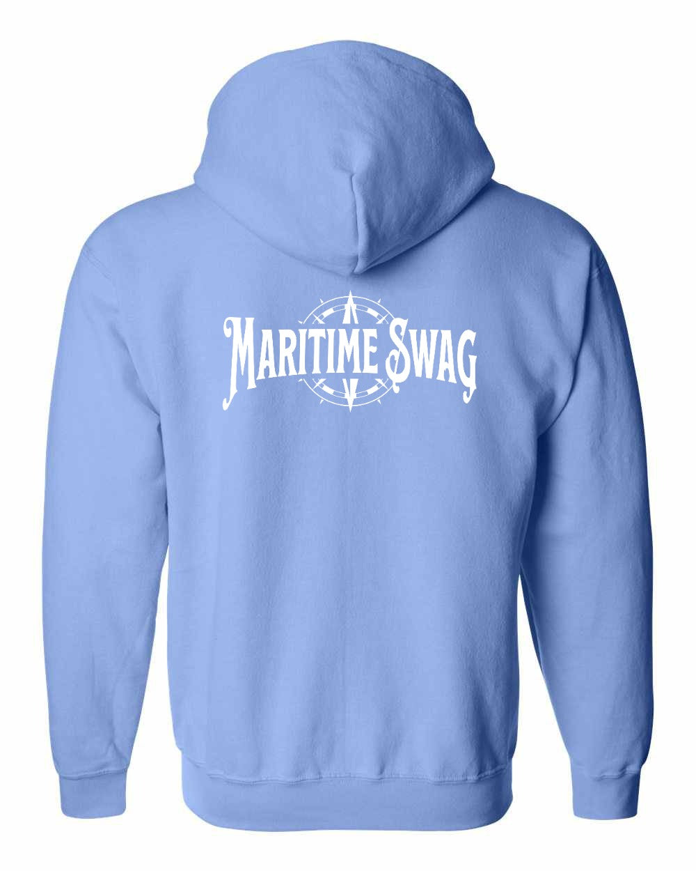 Maritime Swag Logo Left Chest and Back Zip Hoodie - Unisex