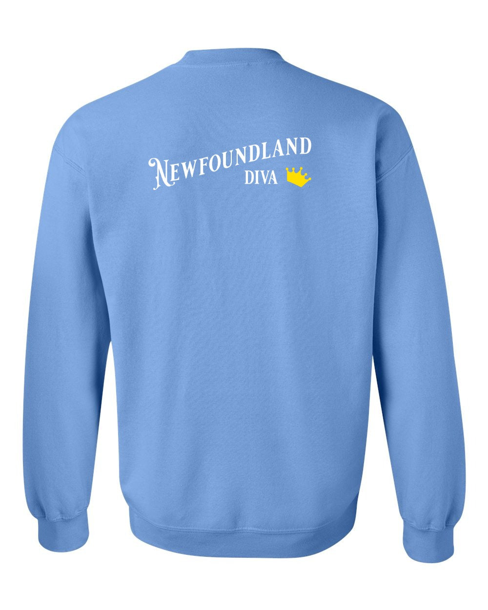 Newfoundland Diva Left Chest and Back Crewneck Sweatshirt