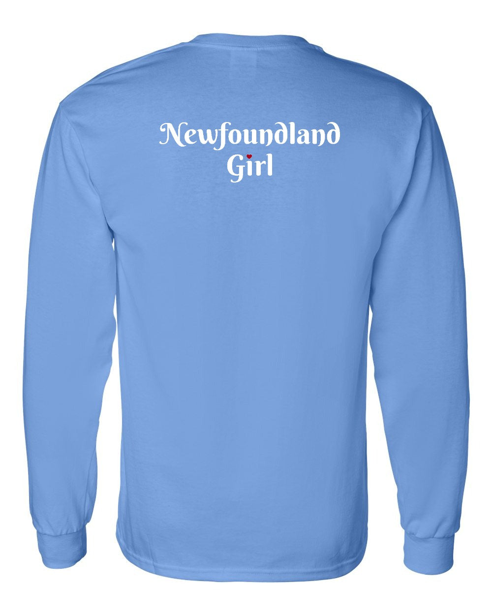NFLD Girl Heart Dot Left Chest & Back Long Sleeve Tee - Unisex