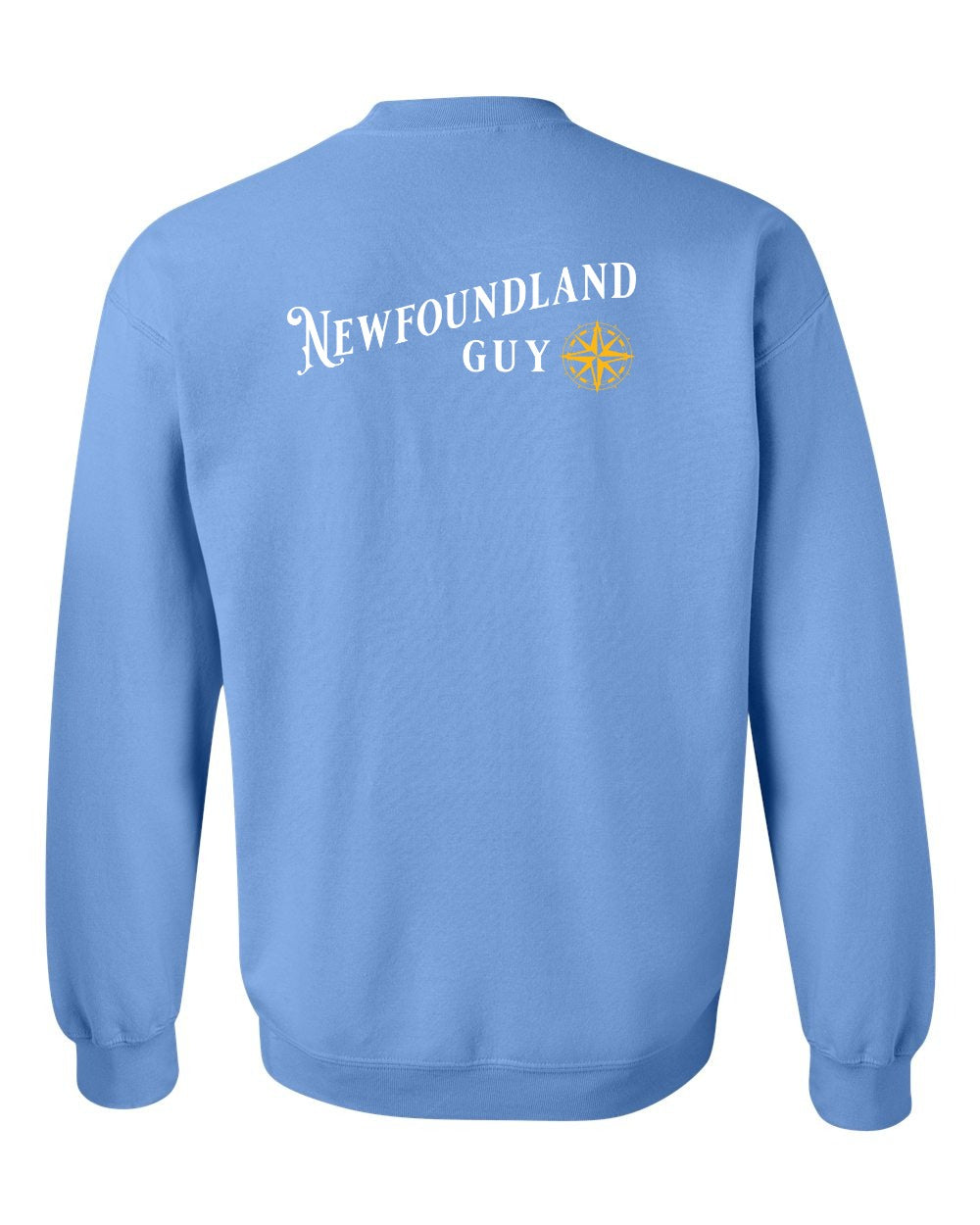 NFLD Guy Yellow Compass Left Chest and Back Crewneck Sweatshirt - Unisex