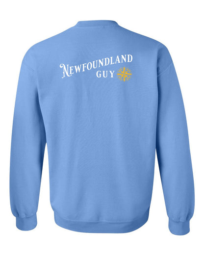 Newfoundland Guy yellow Left Chest and Back Crewneck Sweatshirt