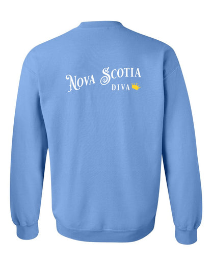 Nova Scotia Diva Left Chest and Back crew-neck