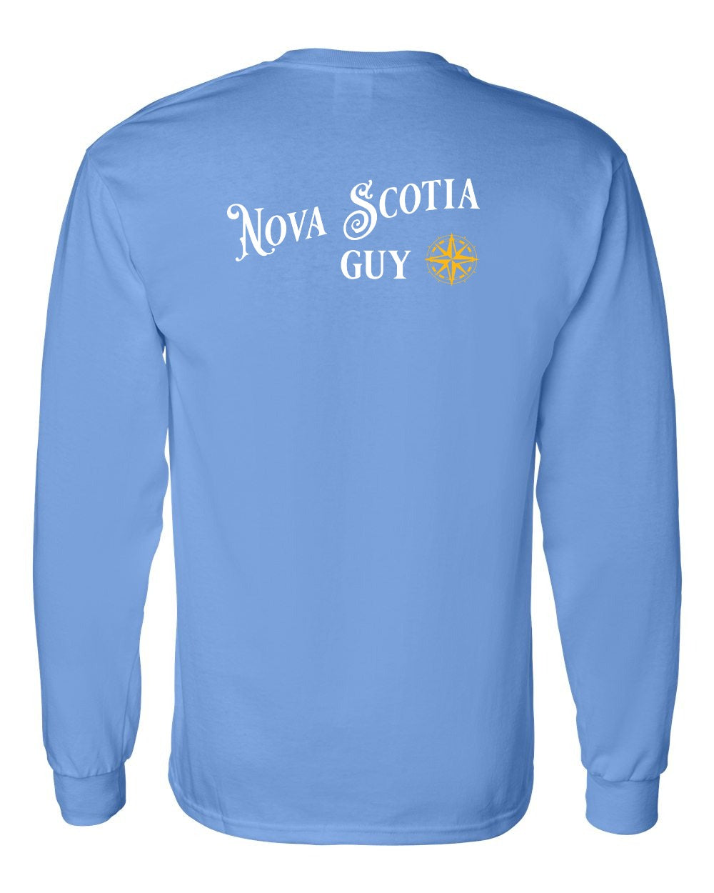 Nova Scotia Guy yellow Left Chest and Back Long Sleeve Tee