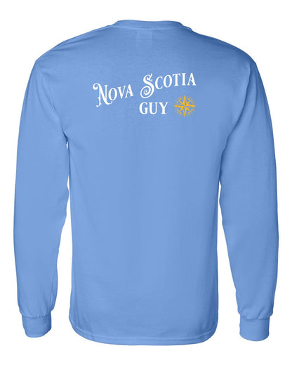 Nova Scotia Guy yellow Left Chest and Back Long Sleeve Tee