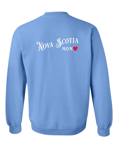 Nova Scotia Mom Left Chest and Back crew-neck