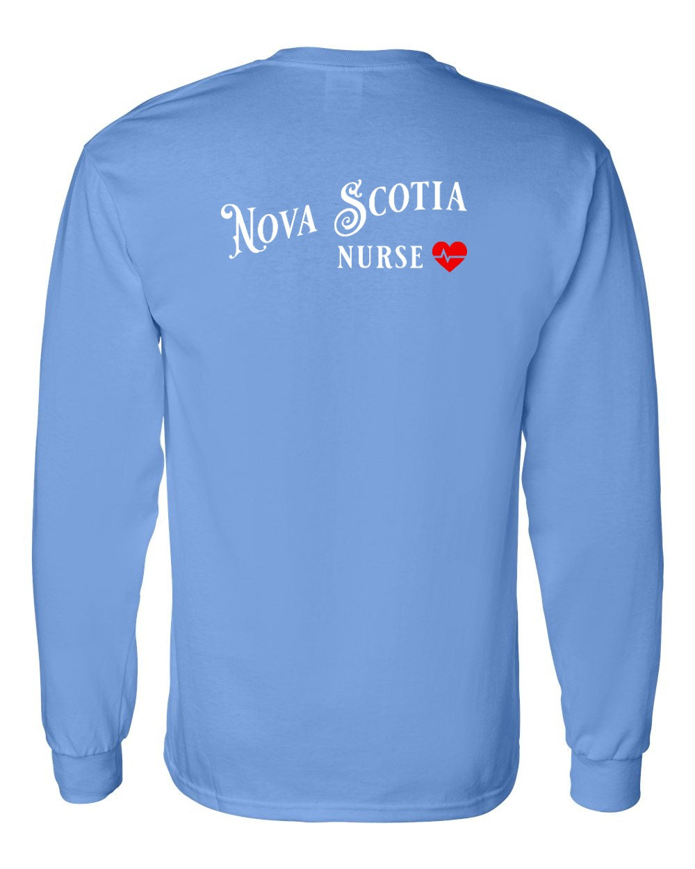 Nova Scotia Nurse Left Chest and Back Long Sleeve Tee
