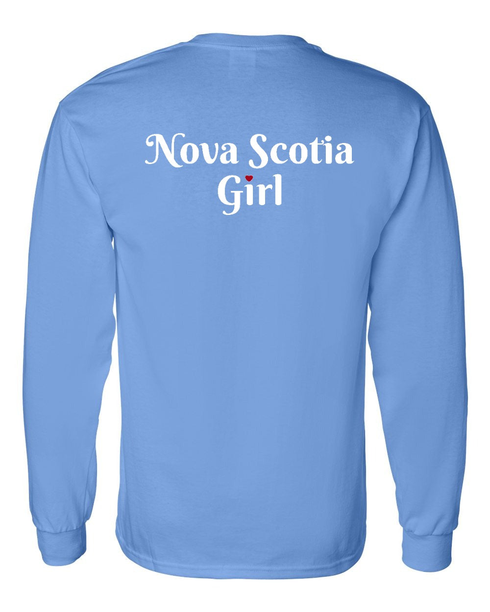 NS Girl Heart Dot Left Chest & Back Long Sleeve Tee - Unisex