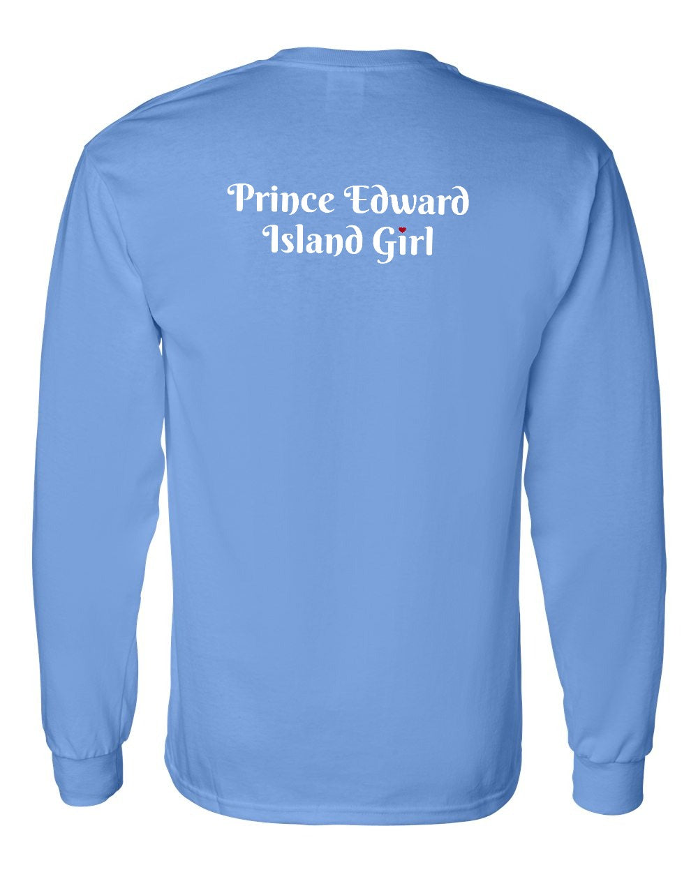 PEI Girl Heart Dot Left Chest & Back Long Sleeve Tee - Unisex
