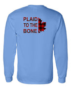 Plaid to the Bone Stacked Leaf Left Chest and Back Long Sleeve - Gildan Canada (sewn Internationally) - Unisex