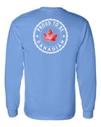 Proud to be Canadian Leaf Left Chest and Back Long Sleeve - Gildan Canada (sewn Internationally) - Unisex
