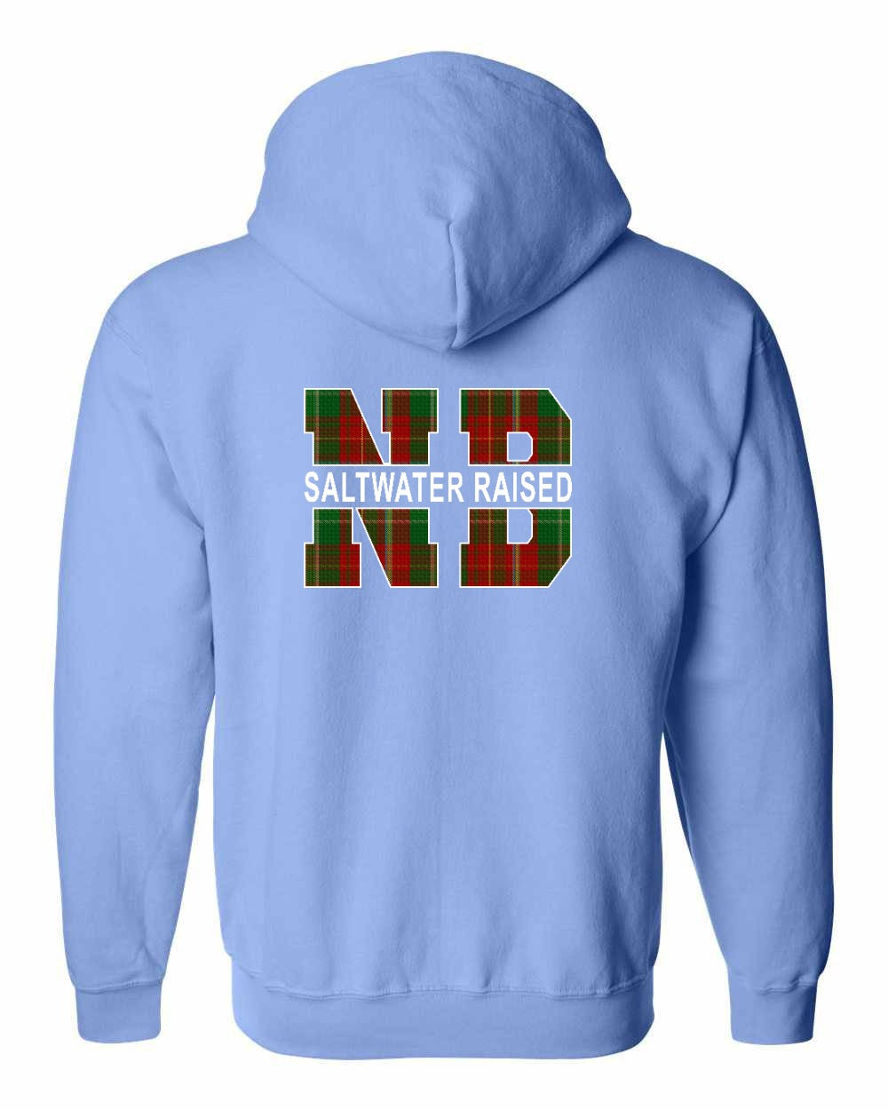 NB Saltwater Raised Left Chest and Back Zip Hoodie Printed NOT STITCHED