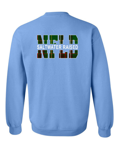 Newfoundland Saltwater Raised Left Chest and Back Sweatshirt Printed NOT STITCHED