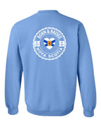Born and Raised NS Heart Flag Left Chest & Back Crewneck Sweatshirt - Unisex