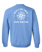 Maritime Swag CB Compass Left Chest and Back Crewneck Sweatshirt - Unisex