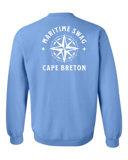 Maritime Swag Cape Breton Compass Left Chest and Back Crewneck Sweatshirt