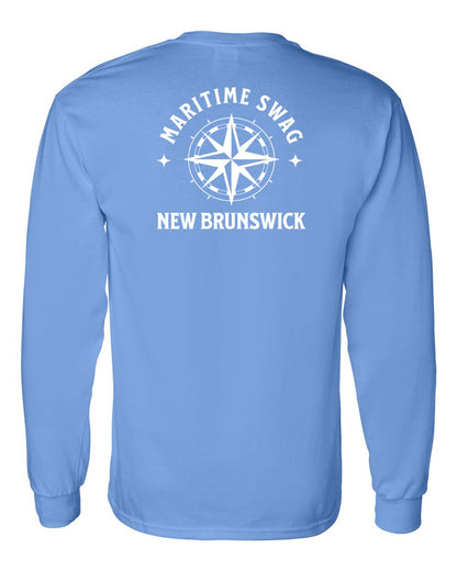 Maritime Swag New Brunswick Compass Left Chest and Back Long Sleeve Tee