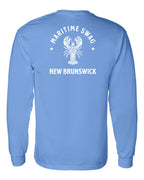 Maritime Swag NB Mandala white Lobster Left Chest and Back Long Sleeve Tee - Unisex