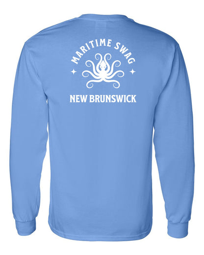 Maritime Swag New Brunswick Octopus Left Chest and Back Long Sleeve Tee