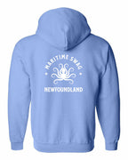 Maritime Swag NFLD Octopus Left Chest and Back Zip Hoodie - Unisex