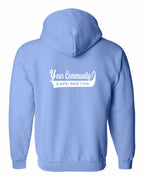 Custom Your Community Swoop (CB) Left Chest and Back Zip Hoodie - Unisex