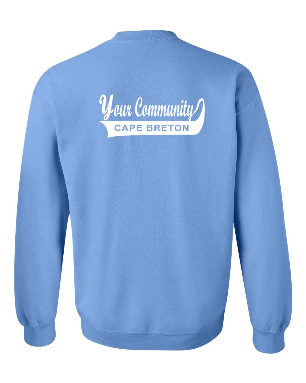Custom Your Community Swoop (CB) Left Chest and Back Crewneck Sweatshirt - Unisex